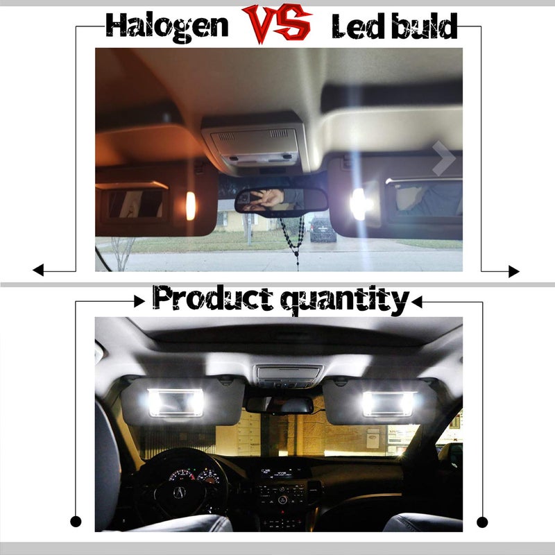 iBrightstar 9-30V Extremely Bright 29mm 6614F 6612F LED Bulbs for Car Sun Interior Vanity Mirror Sun Visor Lights, Xenon White - Image 2